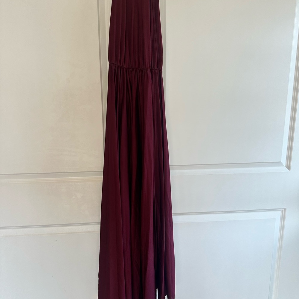 BCBGeneration Burgundy Floor-Length Wedding guest  Dress